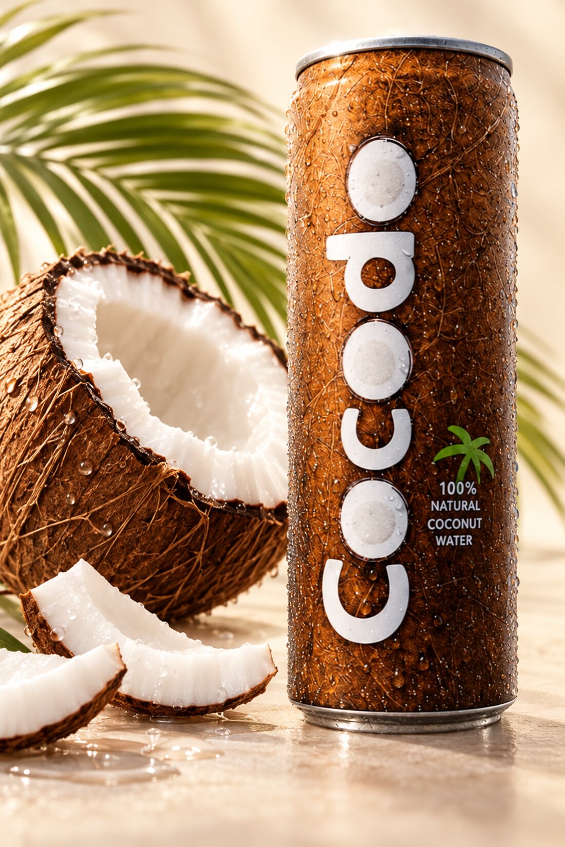 Purkoko 100% natürliches Kokosnusswasser mit Kokosnuss