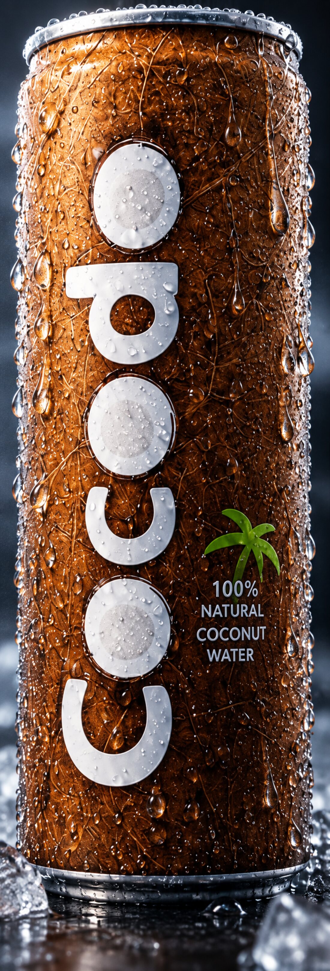 Purkoko Kokoswasser Dose 250 ml mit Kondenswasser, eiskalt serviert